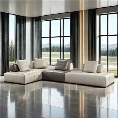 Talijanska moderna višenamjenska kožna sofa na razvlačenje