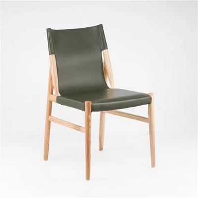 Nordijska ergonomska drvena blagovaonska stolica s naslonom